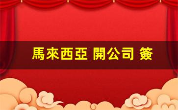 馬來西亞 開公司 簽證(馬來西亞一年工作簽證多少錢)